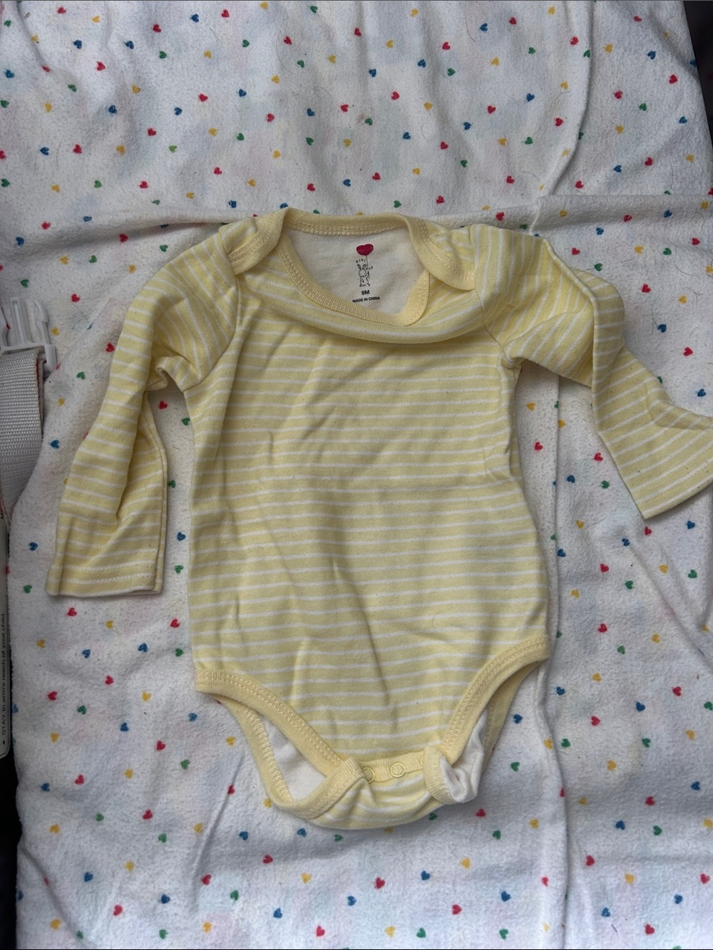 Baby Yellow Striped Long-Sleeve One-Piece Bodysuit